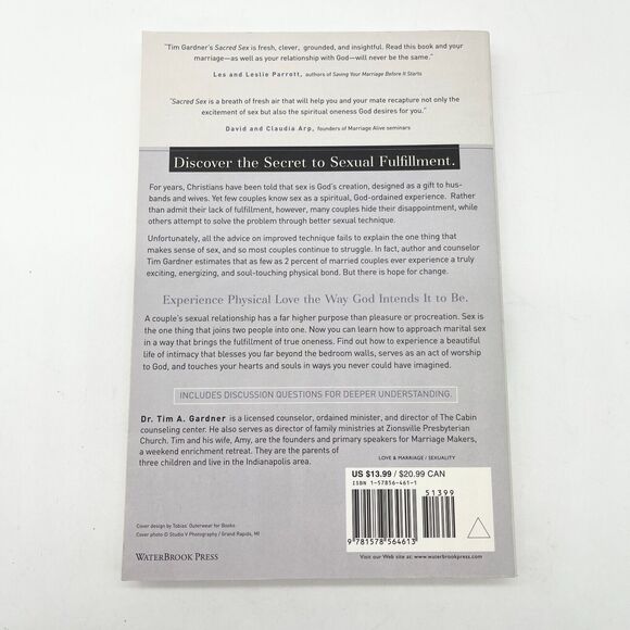Sacred Sex: A spiritual Celebration Of‎ Oneness in Marriage Paperback Gardner - Picture 2 of 10